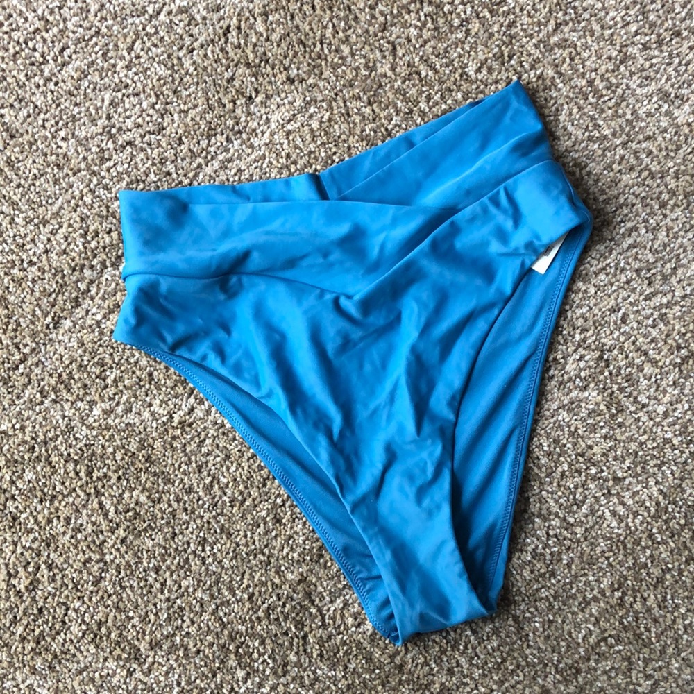 Aerie Crossover High Waisted Cheeky Bikini Bottoms